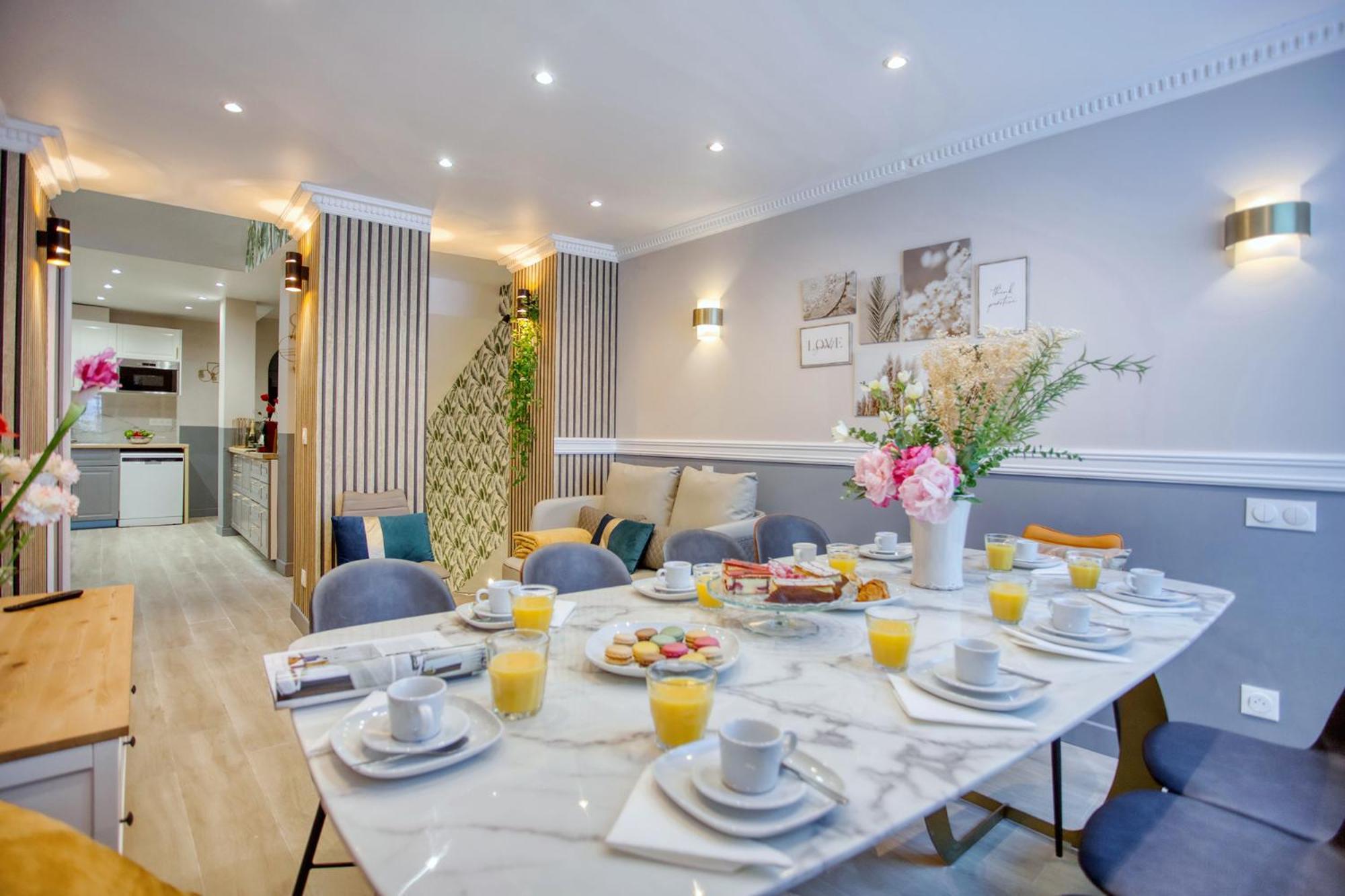 Elegant Triplex In Paris - Ideal For 10 - Aircon المظهر الخارجي الصورة
